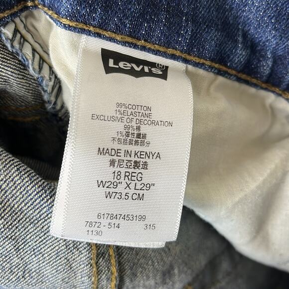 Levi’s 511 Slim Jeans Distressed Dark Blue 29 - Picture 11 of 12
